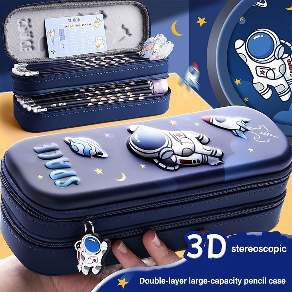 

Double Layer 3D Cartoon Stationery Box Multifunctional Pencil Box Large Capacity Student Gift Pencil Case