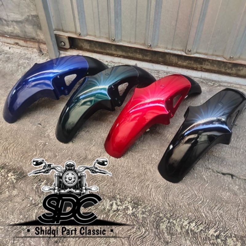 Selebor Spakbor slebor depan Yamaha RX King New RX K RX Special warna Hitam Merah Maroon marun Hijau