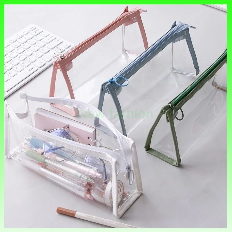 

Tas alat tulis transparan/kotak pensil transparan/tas kosmetik