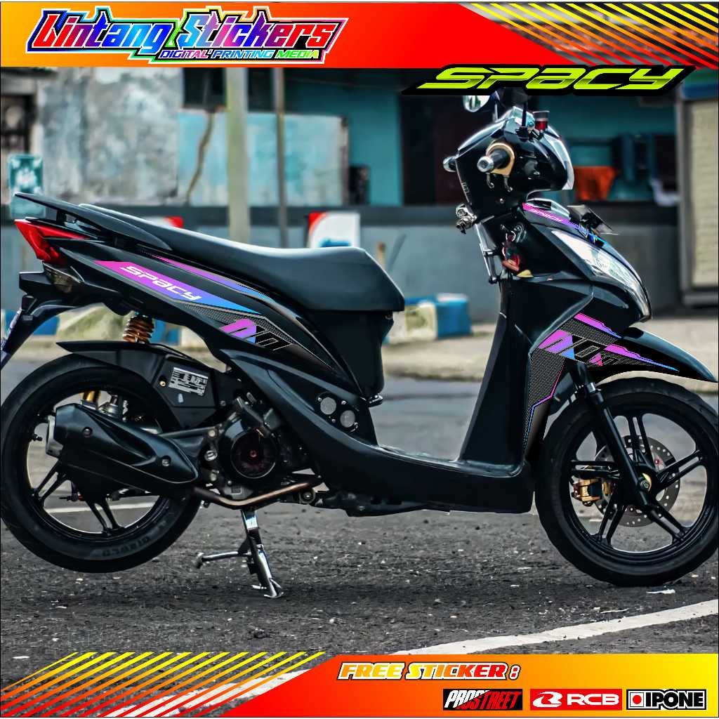 STRIPING VARIASI MOTOR HONDA SPACY / STICKER LIST HONDA SPACY