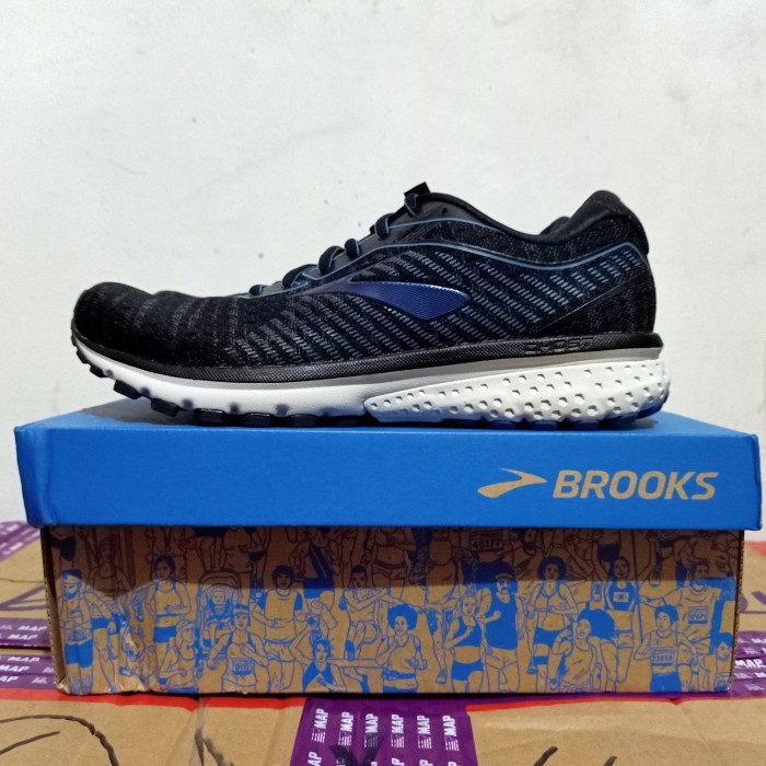 ✨TERLARIS  -SEPATU LARI PRIA BROOKS GHOST 12 BLACK/GREY 10316D058  - 41
