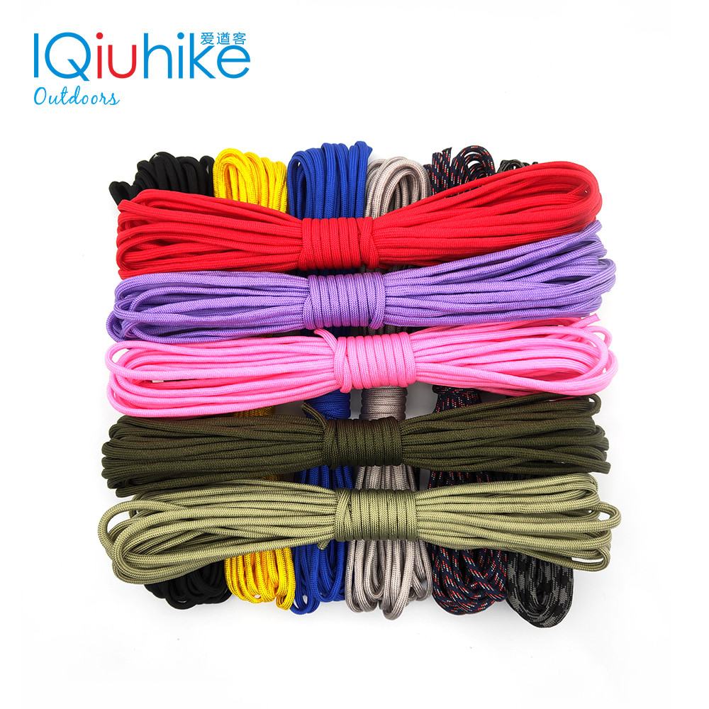 550 Paracord Parachute Cord Lanyard Tent Rope Guyline Mil Spec Type III 7 Strand 100FT For Hiking Ca