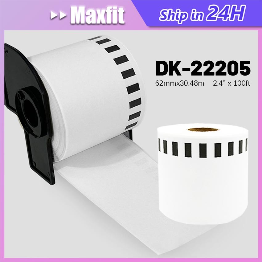 

REFILL Etiket Label Thermal DK-22205 DK-2205 62 mm x 30 Meter (Brother PRINTER ) 62x30