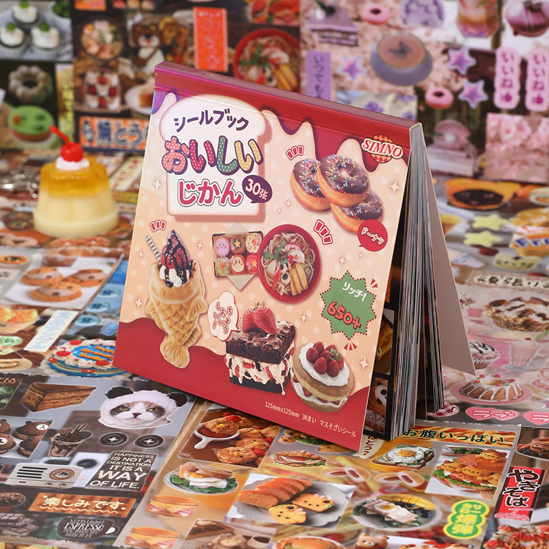 

Mr. Paper, Food Lamian Noodles Dessert Theme Sticker, Decorative Scrapbook Notebook Phone Case Diary Stationery Sticker