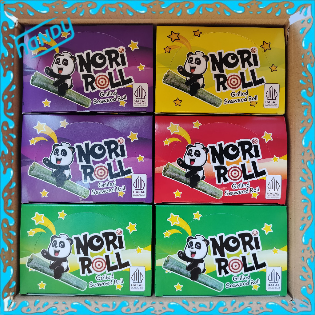 

Snack Nori Roll Grilled Seaweed Roll 1 DUS isi 6 BOX (72 Pcs) / Snack Rumput Laut 2.5g