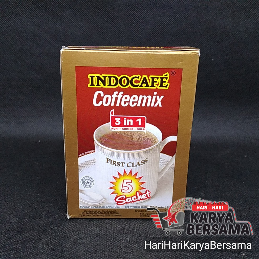 

MINUMAN BUBUK KOPI INSTAN INDOCAFE COFFEEMIX 3-IN-1 BOX 5'S X 20GR