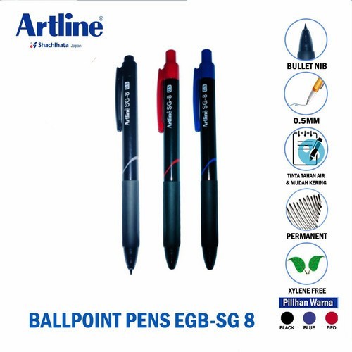 

Pulpen Clix / Ballpoint Clix Artline SG-8 - Hitam