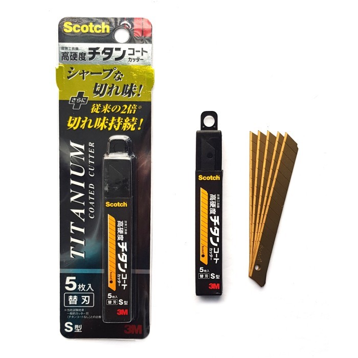 

Isi Cutter Kecil Emas, Scotch Titanium Blade - Refill 9mm 5pcs