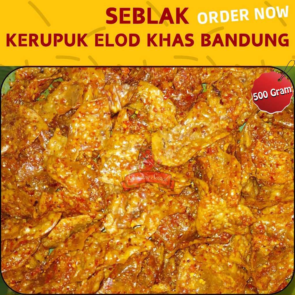 

KERUPUK ELOD EXTRA PEDAS DAUN JERUK ISI 500 GR / SEBLAK KILOAN