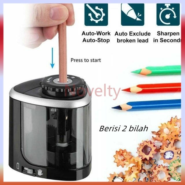 

Novelty Rautan Pensil Elektrik / PENCIL SHARPENER - TENWIN 8005/ Dilengkapi 2 Mata Pisau