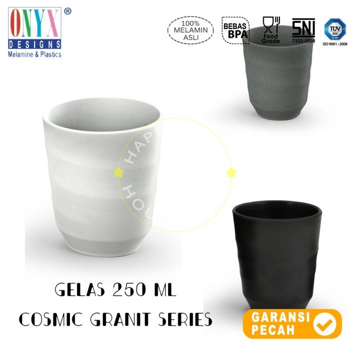 ONYX Gelas Melamin 250ml Cosmic Granit Series Gelas Minum Premium Onyx