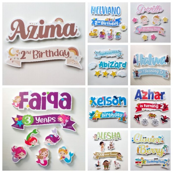 RB001 CUSTOM TULISAN NAMA BACKDROP STEROFOAM DEKORASI