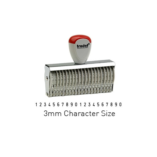 

Stempel Angka 20 Digit Ukuran Huruf 3mm Trodat 15320