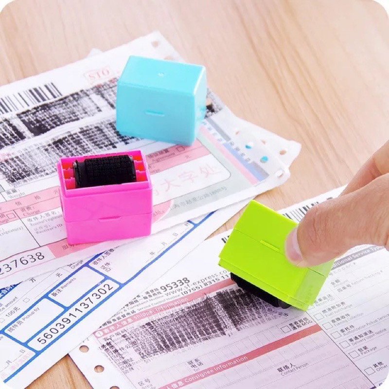 

(wk acc) Stamp Roller Alat Menutup Menghapus Alamat dan Nama Resi Stempel Alat Pelindung Data Privacy Portable