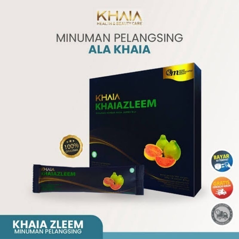 

KHAIA ZLEEM 1 BOX ISI 15 SACHET MINUMAN SERBUK RASA JAMBU ORIGINAL KHAIA