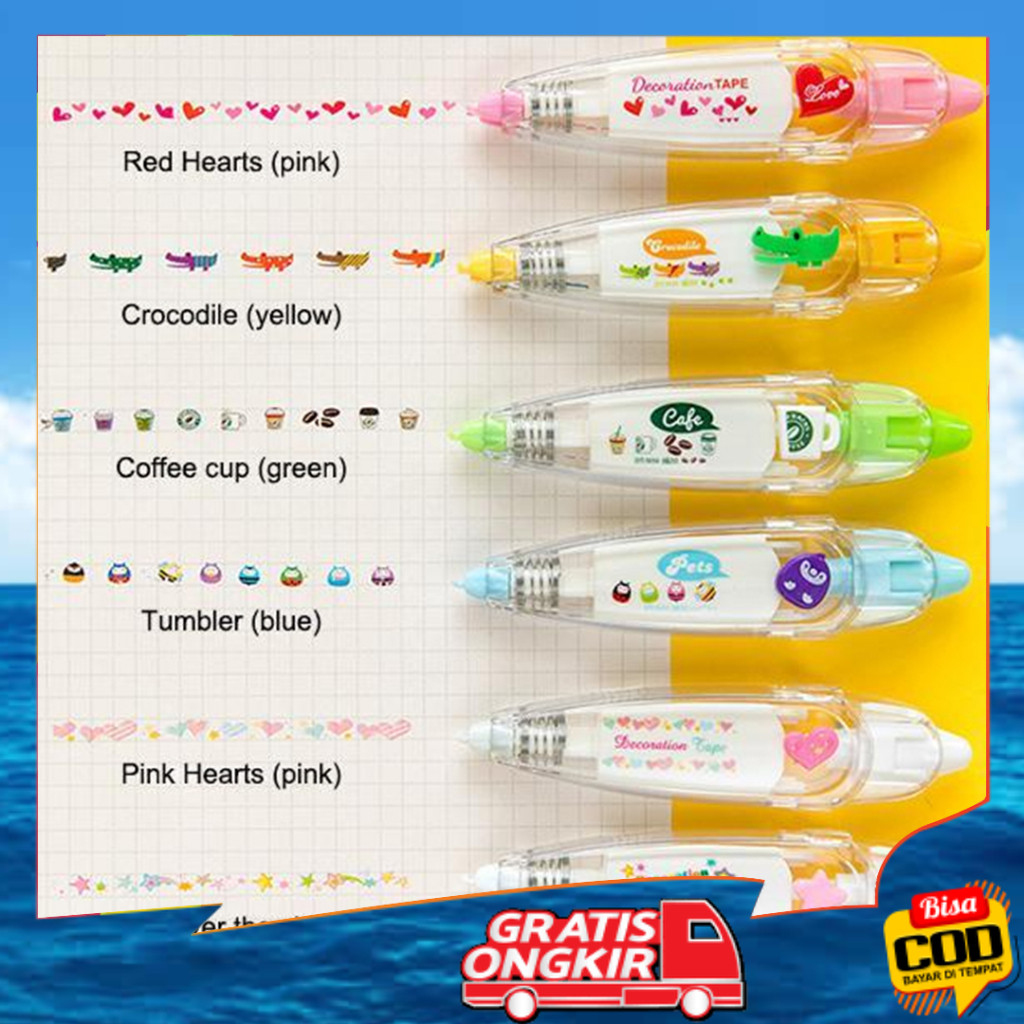 

Correction Tape Decoration Bentuk Buah Lucu untuk Perlengkapan Sekolah / Decorative Tape / Tape Scrapbook / Tape Sticker STY16