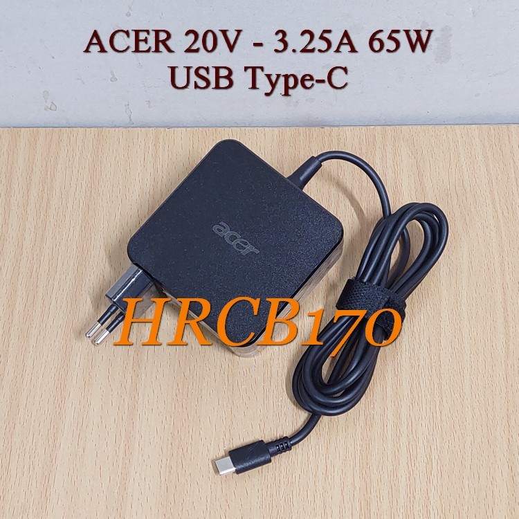 Adaptor Charger 65W For Acer Aspire 5 Spin 14 A5SP14 A5SP14-51MTN 20V 3.25A Type-C -HRCB