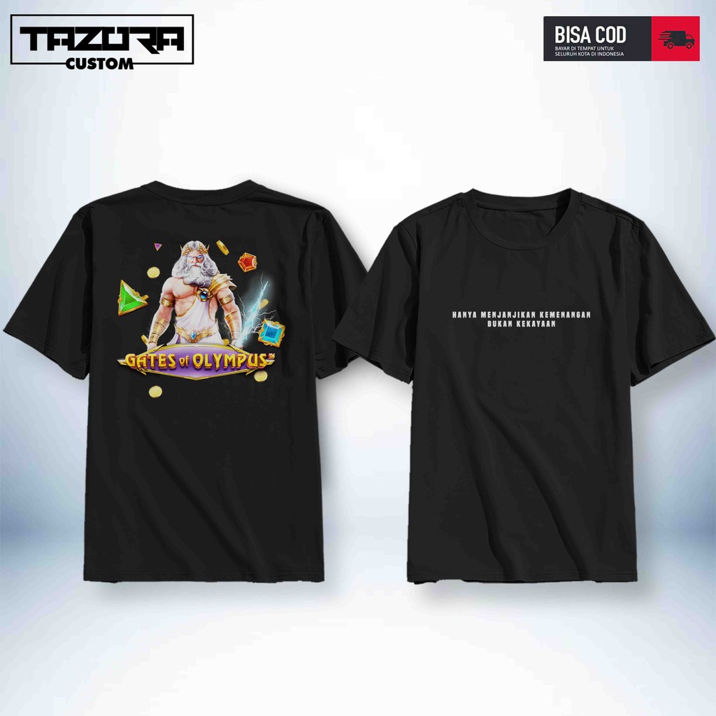 Kaos Slot Pragmatic Play Baju Slot Zeus Distro Murah Keren Terlaris Baju Sablon DTF T-shirt Kekinian