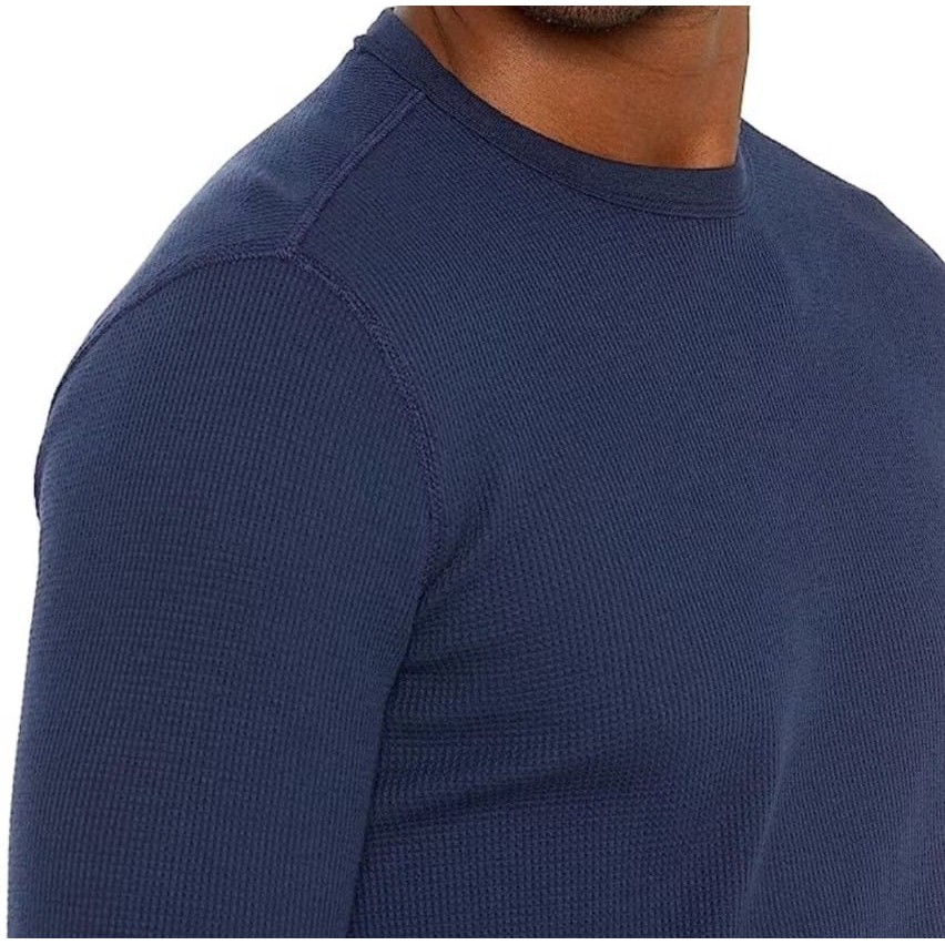 KAOS WAFFLE WAFER LENGAN PANJANG PRIA / BASIC CREWNECK POLOS SWEATSHIRT WAFFEL UNIQLO