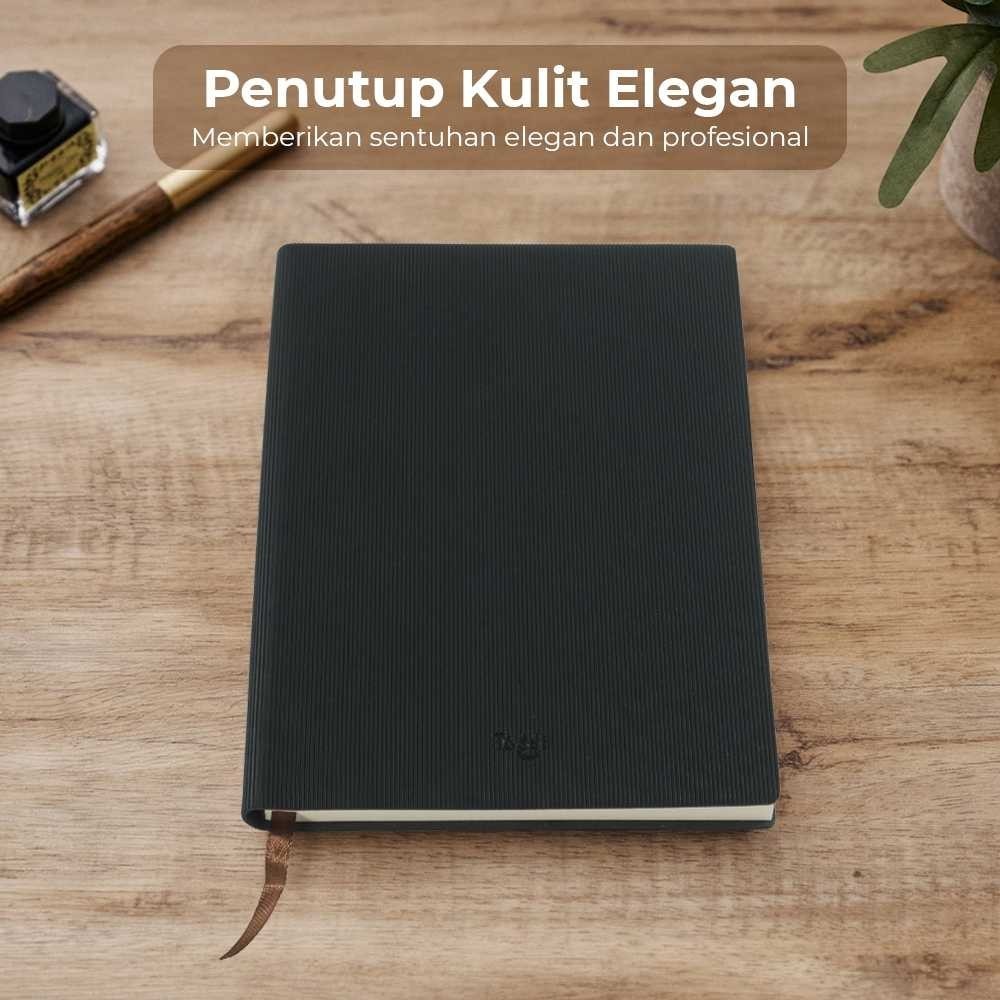 

QNSHP Toddi Buku Jurnal Leather Notebook Diary 68GSM 200 Halaman Grid - TD100