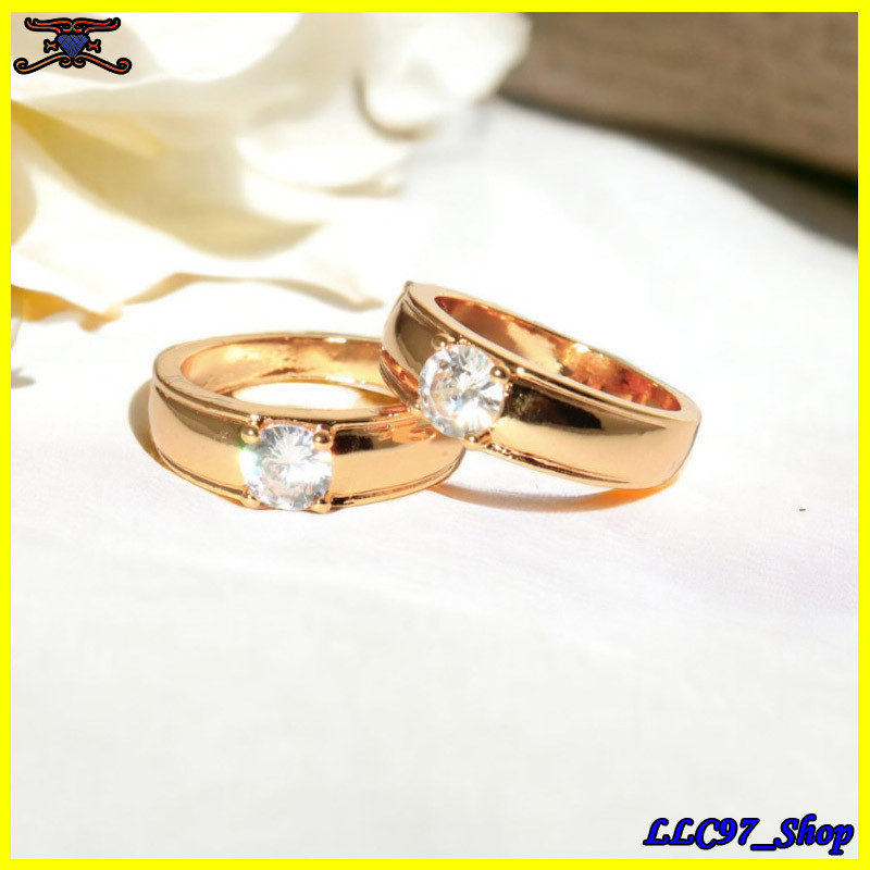 pormo.....Cincin Lapis Emas mudah 24k kadar 17,7 model couple free surat