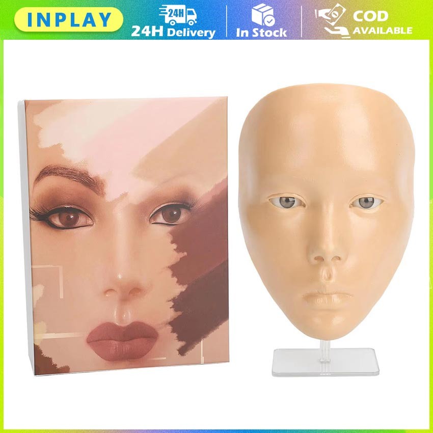 Alat Latihan Makeup Full Face / Manekin Wajah Mini Silikon Untuk Latihan Make Up Wanita