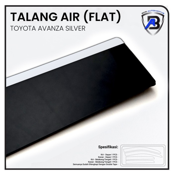 TGR99 Talang Air Pintu Mobil List Silver Chrome Avanza Lama 2004 - 2011 Model Slim 4 Pintu - (FLAT) 