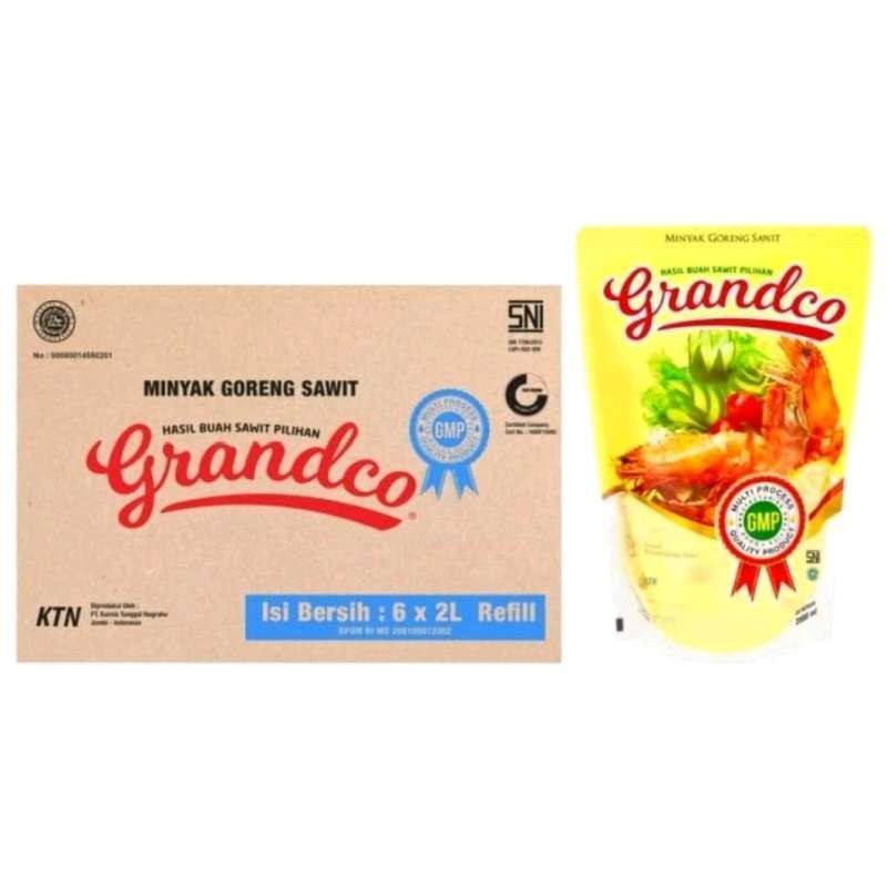 

Grandco Minyak Goreng Pouch 2 Liter (1 Karton - 6 Pouch)