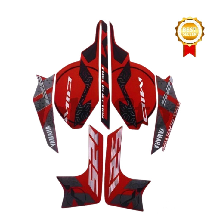 Stiker Striping Yamaha Mio M3 2015 Merah Hitam List Stiker Standart Mio M3 2015 Mio M3 2015
