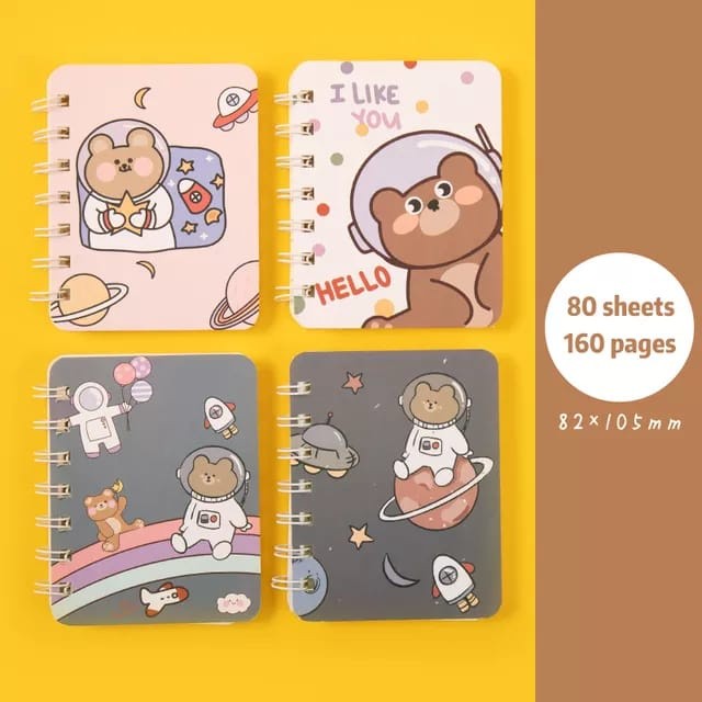 

U CUSTOM - NoteBook Ring Motif A7 Note Book Ring Isi 80 Lembar Buku Catatan Ring Motif Gambar Cantik Dan Lucu