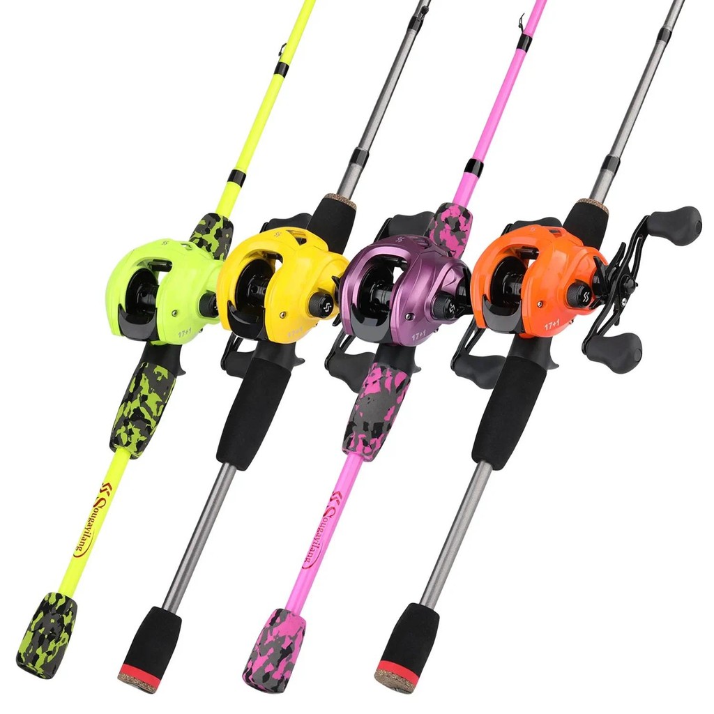 Sougayilang Fishing Rod and Reel Combo Set 17+1BB High Speed 7.1:1 and 5 Section Ultralight Carbon F