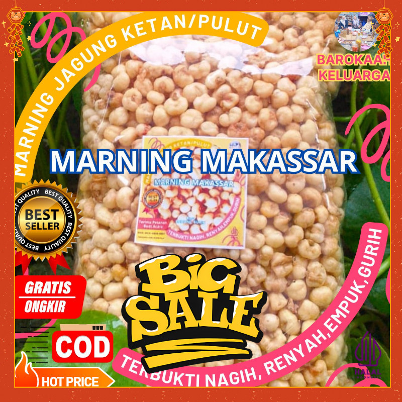 

1 KILO KG MAKARONI MARNING JAGUNG SUPER SULTAN/ JAJAN JAGUNG MARNING KETAN PUTIH/ JAJANAN MARNING JAGUNG PULUT GURIH ASIN BAWANG TERBUKTI EMPUK RENYAH GURIHH, HARGA SPESIAL