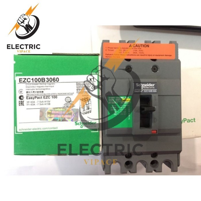SCHNEIDER MCCB 10KA EZC100F 3P 60A EZC100F3060