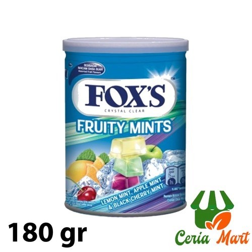 

FOXS FRUITY MINTS TIN 180G PER KALENG