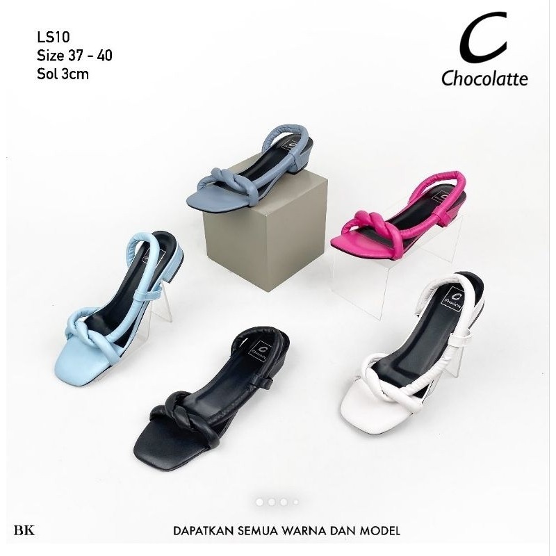 SASSYSHOES- sendal wanita hak tahu lunaya 3cm  High Heels Sandal cewek estetik kekinian