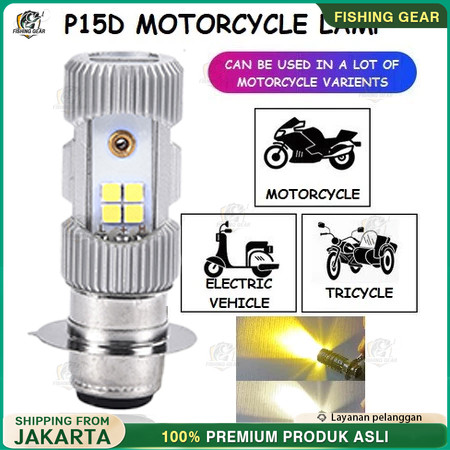Lampu Depan Motor LED PHILIPS-Lampu Led 2Sisi H6 Arus Dc P15D M5 Bst Bohlam Lampu Depan Motor Led HS