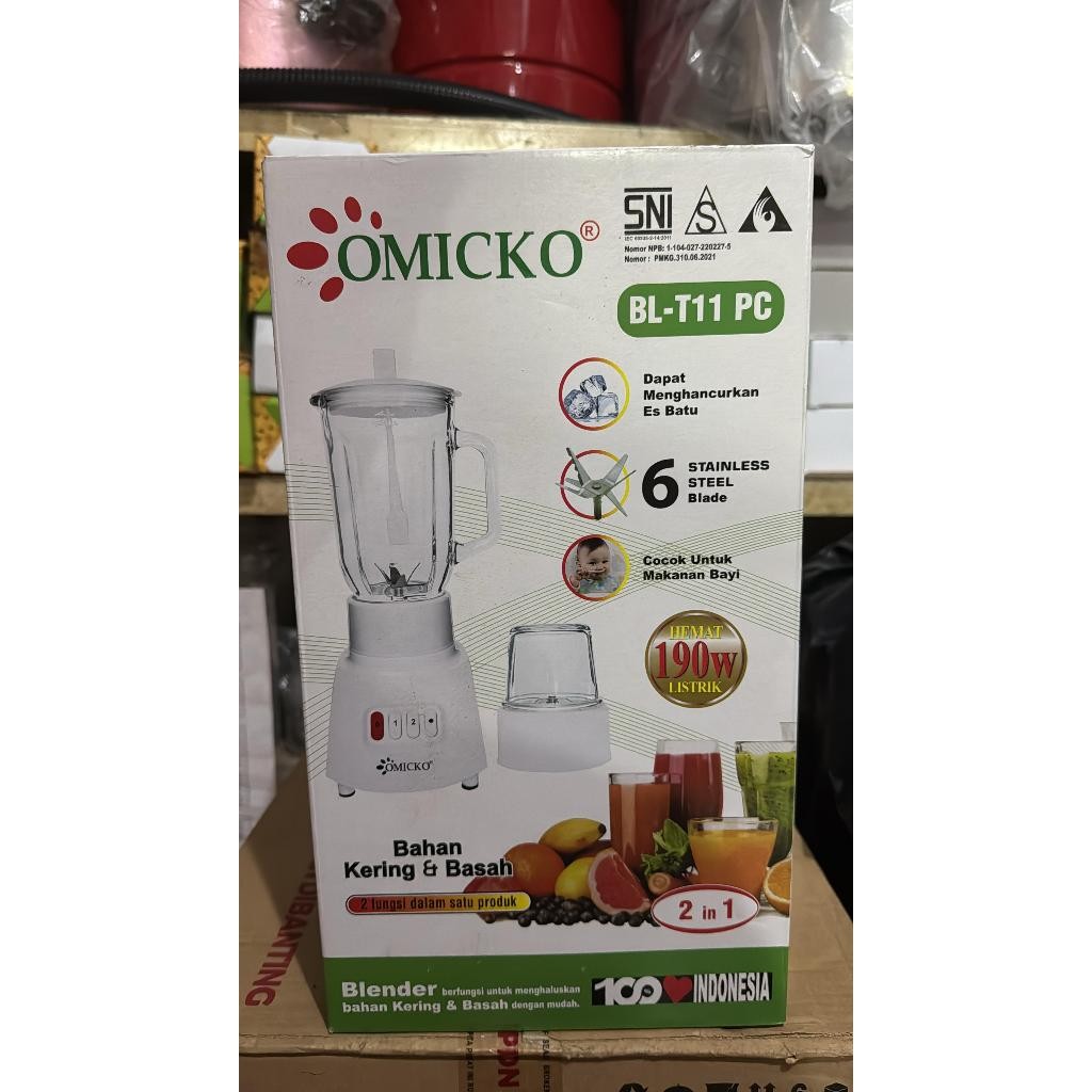 BLENDER OMICKO PLASTIK 2IN1 1 LITER / BLENDER OMICKO PLASTIK