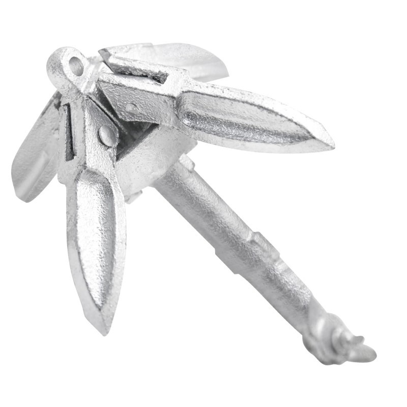 AHS - Jangkar Perahu Lipat 0.7kg/1.5kg Jangkar Kapal Jangkar Kayak Dengan Tali 20m Alat Kapal