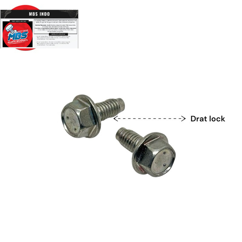 BOS BAUT 1pcs BAUT 10 FLANGE TOPI m6 DRAT LOCK ORIGINAL