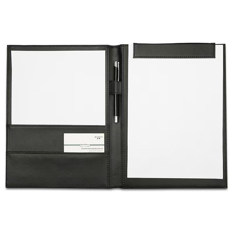 

A4 PU Leather Planner Notebook Ring Binder File Folder Portfolio Office School Folder for Documents A4 Paper Writing Board
