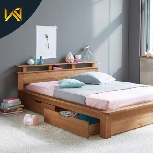 Dipan minimalis kayu / ranjang bale tempat tidur kayu jati Jepara - 180