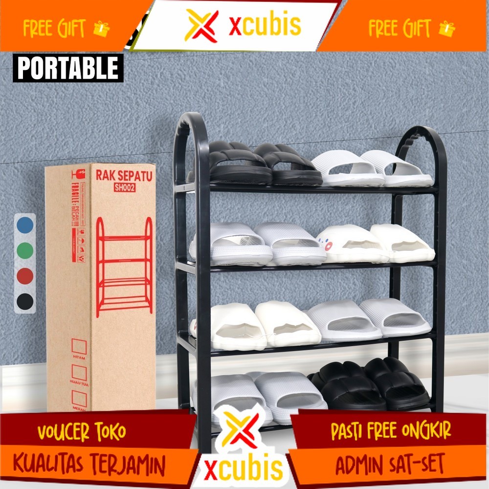 Rak Sepatu Sandal 4 Susun | Rak Sepatu Serbaguna CH-104