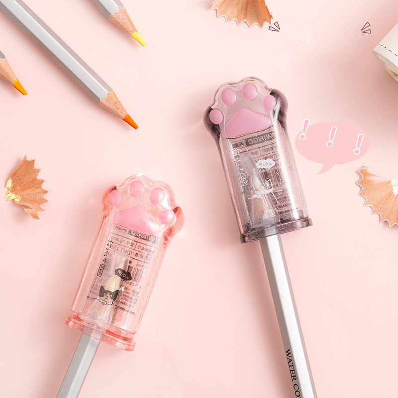 

1 Pcs Kawaii Cat Paw Pencil Sharpener Cute School Supplies Stationery Items Student Prize Pencils Sharpener for Kids Gift