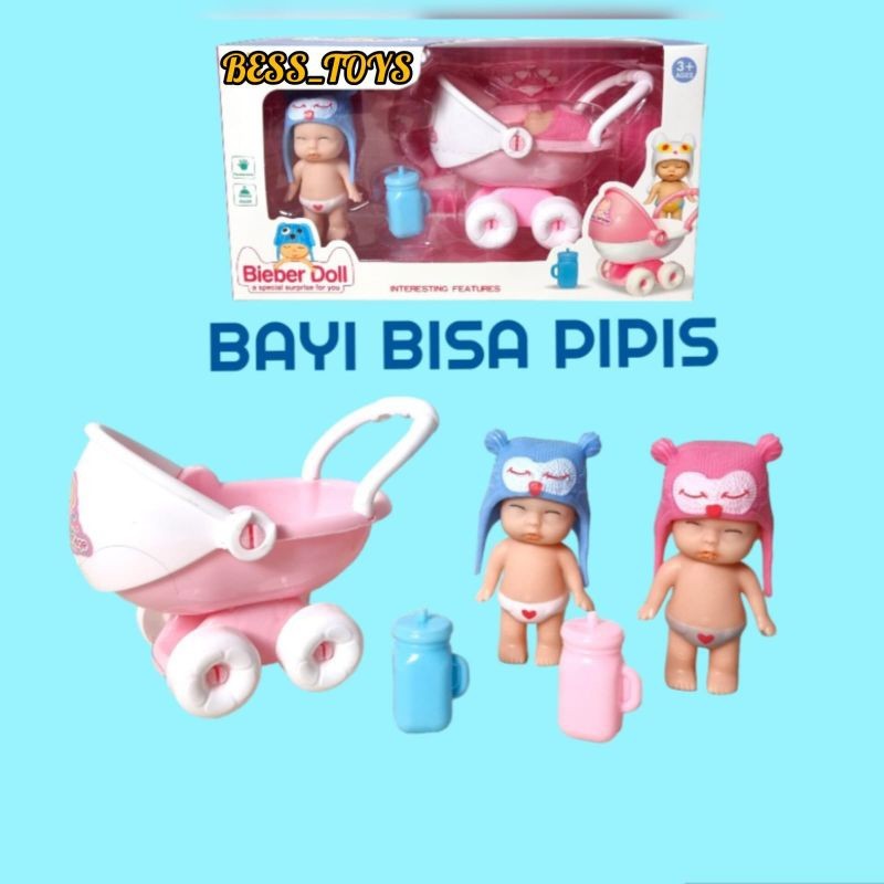 ZARISHOP.ID Mainan Bieber Doll SMN341 Bayi Bisa Pipis Mainan Boneka Anak