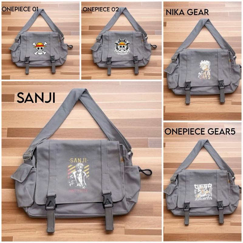 Abdullahbag - Tas Selempang Pria Kanvas Bergambar Ukuran Besar Muat Banyak Barang Tas