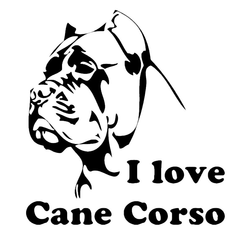 

CK20444# e-cut Vinyl Decal Cane Corso I Love Car Sticker Waterproof Auto Decors on Car Body Bumper Rear Window