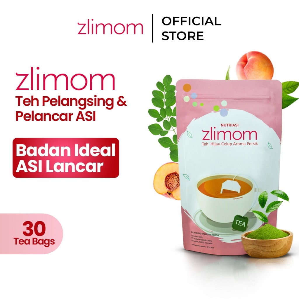 

Zlimom Teh Hijau Celup Aroma Persik 30 Kantong Teh Opsimom