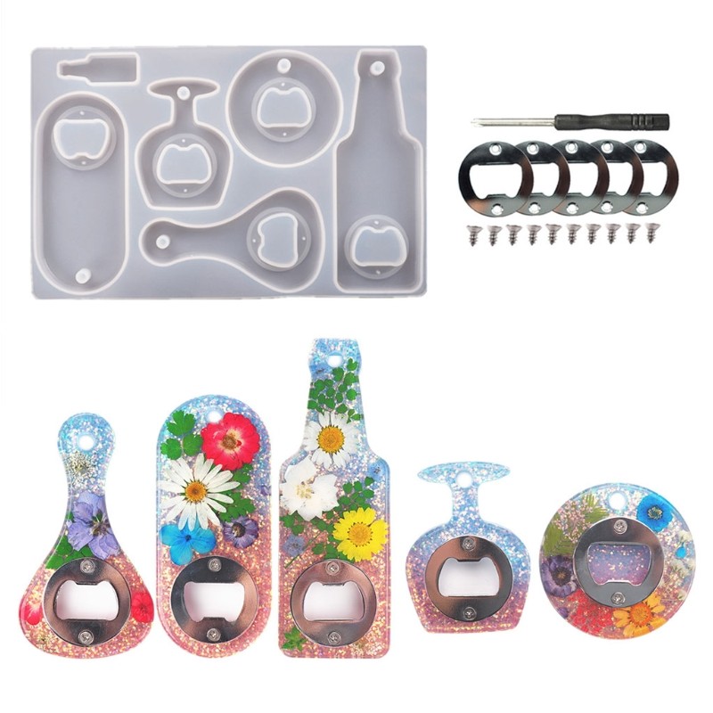 

Bottle Opener Mould Resin Mold Silicone Molds Head Epoxy Tray Mold DIY Tray bottle opener mold