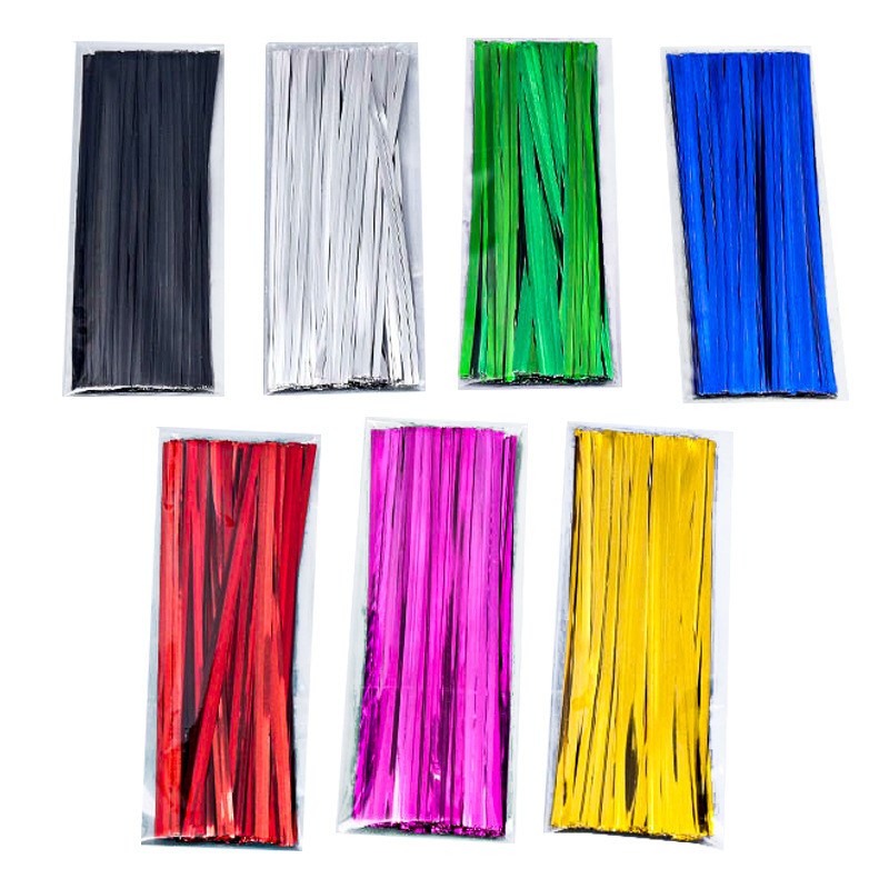 

100 Pcs Twist Tie banyak warna Pita Kawat Pengikat Souvenir Snack Pita Kawat Panjang 8 cm