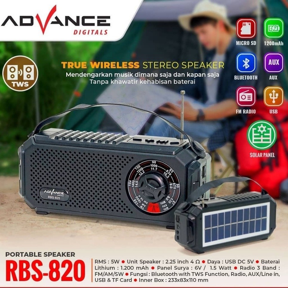 SPEAKER BLUETOOTH ADVANCE RBS820/SPEAKER PORTABLE RBS820 ADVANCE